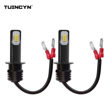 Tuincyn lâmpadas led para carro, lâmpadas de neblina h1 super brilhantes led de alta potência 3570 csp para farol de carro, para condução de neblina 2024 - compre barato