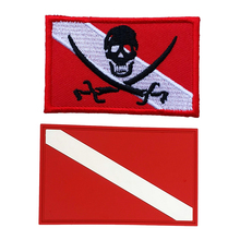 Parche bordado con bandera de Buceo + insignia parche con bandera de PVC para bucear, accesorios para buceo 2024 - compra barato