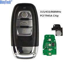 OkeyTech 315MHz /433MHz /868MHz 3 Button Remote Car Key For Audi A4L Q5 Q5 A4L-A8 RS4 RS5 S4 S5 8T0959754C 8K0959754G 8T0959754J 2024 - buy cheap