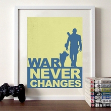 Минималистичный плакат Fallout с принтом «War Never Changes Fallout», постер для видеоигр, Картина на холсте для мальчиков, декор для стен 2024 - купить недорого
