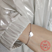 Pulseras de corazones y amor de Plata de Ley 925, joyería elegante de moda Simple de Corea, nuevo estilo 2024 - compra barato