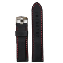 Correas de reloj para mujer, accesorio deportivo de silicona, color negro y rojo, 24mm, WB1021A24JB 2024 - compra barato