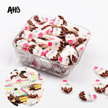 AHB Resin Ice-cream Patches Children Enlightenment Handmade Decor Accessories DIY Hair Rope Ornament Materials 10pcs/bag 2024 - buy cheap