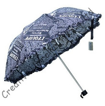 Three fold umbrellas,hand open,parasol,sunshade,supermini,arced umbrellas,lacing,English newspaper design,creative raingear,gift 2024 - buy cheap