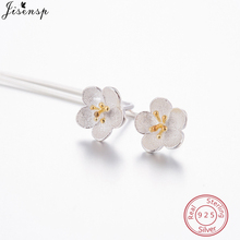 Jisensp-brincos longos com flor de alta qualidade para mulheres, 925, corrente de prata esterlina, borla, joias da moda 2024 - compre barato