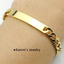 Stainless Steel Bracelet Gold punk rock jewelry charm mens jewellery biker pulseiras KB121 2024 - buy cheap