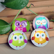 Free Shipping (4pcs/lot)Zakka multicolour owl crystal message posted whiteboard stickers novelty refrigerator magnet 2024 - buy cheap