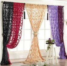 1 Piece New Lace Net Curtain  String Room Window Tassel Panel Decor Princess Fairy Beauty Curtain Solid 11 Colors 2024 - buy cheap