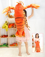 new big creative plush lobster toy simulation red lobster doll gift about 110cm 2024 - buy cheap