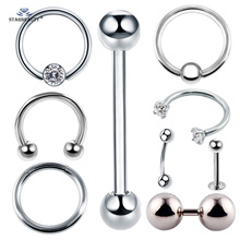 Piercing bcr tragix de nariz falso, anel sexual, piercing labial, temperatura, capacidade para o nariz, 2 peças 2024 - compre barato