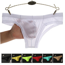 New Ice Silk Ultra-thin Transparent Mens Sexy Underwear Briefs Men Seamless Sexy Panties Pouch Bikini Erotic Underwear jockstrap 2024 - buy cheap