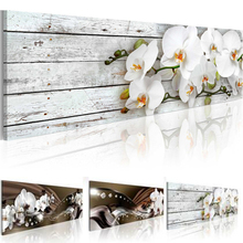 Pintura de diamante 5D DIY de flores de orquídeas blancas, bordado de diamantes de imitación, punto de cruz, mosaico de diamantes, decoración de pared 2024 - compra barato