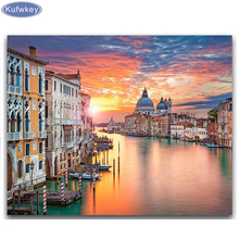 Full Square drill 5D DIY Diamond painting Landscape Venice Town Diamond Embroidery Mosaic Cross Stitch Rhinestone decoration 2024 - buy cheap