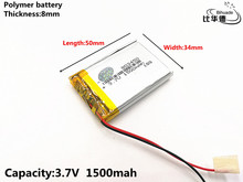 Batería de iones de litio 3,7 polímero para juguete, Banco de energía, GPS,mp3,mp4, 1500 V, 803450 mAH, buena calidad, 1 unids/lote 2024 - compra barato