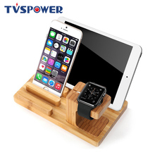 Multi-function Charging Dock Station for Apple Watch for iPad Holder Bamboo Wood Stand Smartphone Desk for USB Charger Bracket 2024 - buy cheap