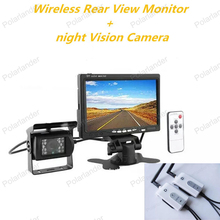 In-Dash DC 12V / 24V 7 Inch TFT LCD Color Display Screen Monitor with wireless rearviwe camera night vision 2024 - buy cheap