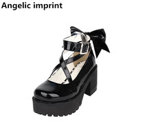 Angelic imprint mori girl lolita shoes woman cosplay shoes lady high thick heels pumps platform shoes women princess single shoe 2024 - buy cheap