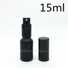 240pcs 15ml Black Frosted Glass Bottle With Black Aluminum sprayer,15cc Essential Oil Spray Perfume Bottle 2024 - buy cheap