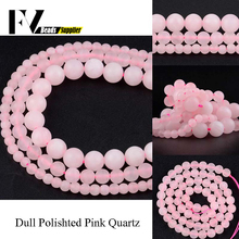 Maçante polido rosa rosa quartzo cristal redondo contas de pedra natural gema grânulos para fazer jóias 6 8 10mm bola jóias acessórios 2024 - compre barato