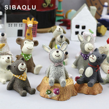 Zakka-figuras en miniatura de animales de dibujos animados, accesorios de decoración de escritorio para el hogar, anime en miniatura, Rana, elefante, gato, perro 2024 - compra barato