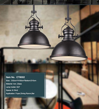 Dia*32cm American industrial loft Vintage pendant lights for dining room iron black painted E27 Edison bulb home lamp 2024 - buy cheap