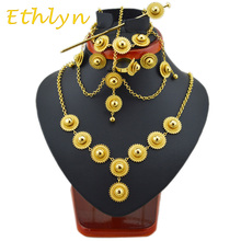 Conjuntos de joias etíopes para casamento, joias com cores douradas africanas/perfumadas/austrália/quênia conjuntos de joias de casamento para mulheres 2024 - compre barato