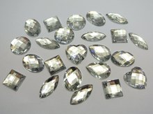 100 Clear Color Flatback Acrylic Rhinestone Assorted Shape No Hole DIY decorative accessories 2024 - buy cheap