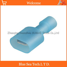 200 pçs/lote MDFN2-250 azul macho frio-pressionado terminal isolado para 1.5-2.5mm2, 16-14 awg fio 15a 2024 - compre barato