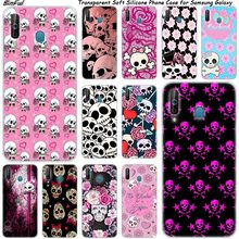 Hot Pink Cute Skull Silicone Phone Case For Samsung Galaxy A80 A70 A60 A50 A40 A40S A30 A20E A2CORE M40 Note 10 Plus 9 8 5 Cover 2024 - buy cheap