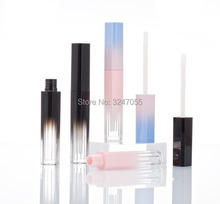 10/30/50pcs Black Gradient Plastic Cosmetic Lipstick Refillable Bottle, Empty Square Plastic Pink&Blue Makeup Lip Gloss Tube 2024 - buy cheap