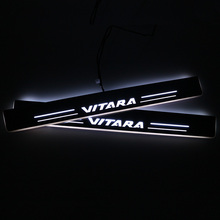 Sncn-placa de carro com led para guarnição, acessórios para pedal de porta, pedaleira, para suzuki vitara 2015, 2016, 2017, 2018 2024 - compre barato