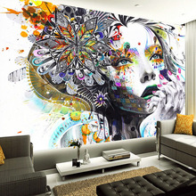 Custom Mural Wallpaper Color Hand Painted Abstract Graffiti Beauty Art Background Photo Wallpaper Living Room Bedroom Home Decor 2024 - buy cheap
