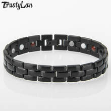 TrustyLan магнитные регулируемые браслеты для женщин подарок на день рождения для нее черные браслеты из нержавеющей стали для мужчин 2018 2024 - купить недорого