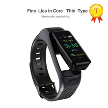 2018 promoção pulseira inteligente com bluetooth, headset monitor de sono, relógio inteligente para ios android, smartband 2024 - compre barato