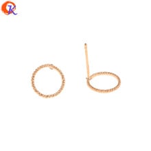 Cordial Design 100Pcs 9*9MM Jewelry Accessories/Earrings Stud/DIY/Round Shape/Genuine Gold Plating/Hand Made/Earring Findings 2024 - buy cheap