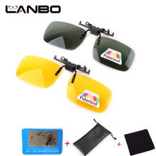 LANBO Polarized Sun Glasses Clip On Sunglasses  Driving Night Vision Lenses Plastic Case Anti-UVA Shades For Women Men 0103 2024 - buy cheap