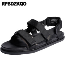 Famous Brand Japanese Shoes Mens Sandals 2021 Summer Outdoor Open Toe Big Size Men Large Roman Strap Gladiator Black 45 Runway 2024 - buy cheap