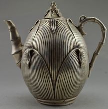 Collectible Decorated Old Handwork Tibetan Silver Carved Big Maize Tea Pot 2024 - buy cheap