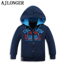 AJLONGER New Hot Sale Fashion Leisure Long Sleeve Hooded Cotton Kids Boys Children Hoodies Sweatshirts 2024 - buy cheap