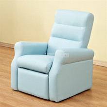 Sofá de piel sintética con reposapiés y relleno de esponja para niños, sillón suave de alta calidad con diseño ergonómico, tumbado y sentado 2024 - compra barato