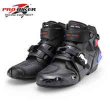 Motorcycle Boots PRO-BIKER High Ankle Racing boots BIKERS leather race Motocross Motorbike Riding boots Shoes A09003 2024 - buy cheap