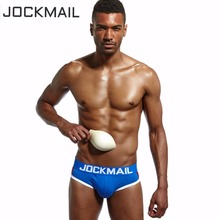 JOCKMAIL brand 5PCS Front Sexy push up cup bulge enhancing mens underwear Briefs enhancement sexy gay underwear penis pouch 2024 - buy cheap