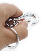 1pcs Stainless Steel Gourd Buckle Carabiner Keychain Waist Belt Clip Anti-lost Buckle Hanging Retractable Keyring 2024 - buy cheap