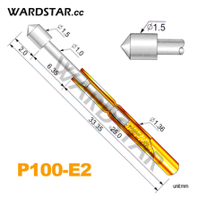 100pcs P100-E2 Dia 1.5mm Spring Test Probes Pogo Pin Length 33.35mm (Stroke Spring Froce:180g) Wholesale 2024 - buy cheap