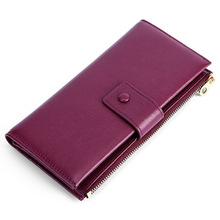 High-capacity Long Women Wallet Coin Purse Leather Womens Wallets And Purses Money Pocket Wallet Female Genuine Leather Rfid 2024 - buy cheap