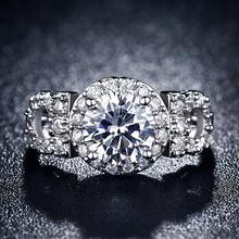 Hainon Vintage Women Wedding Horseshoe Ring Engagement Fashion Jewelry Zircon Slver Color Promise Ring US 6 7 8 9 2024 - buy cheap