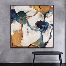 New Arrivals Hand-painted Contemporary Wall Art Golden Abstract Oil Painting on Canvas Interior Design Art Golden Oil Painting 2024 - buy cheap