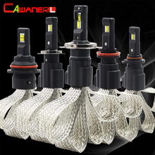 Cawanerl-faro antiniebla automático, 60W, H1, H3, H4, H7, H8, H9, H11, 9005, HB3, H10, 9006, HB4, lámpara LED de coche, 6400LM, 6500K, blanco, 12V, 2 piezas 2024 - compra barato