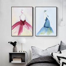 Colorful Abstract Lady Home Decor Poster Nordic Canvas Painting Wall Art Print Watercolor Figure Decor Picture for Living Room 2024 - buy cheap