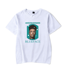 Camiseta de rapero BlueFace para hombre y mujer, ropa informal estilo Hip Hop, de algodón, blanca, de talla grande, XXS-4XL 2024 - compra barato